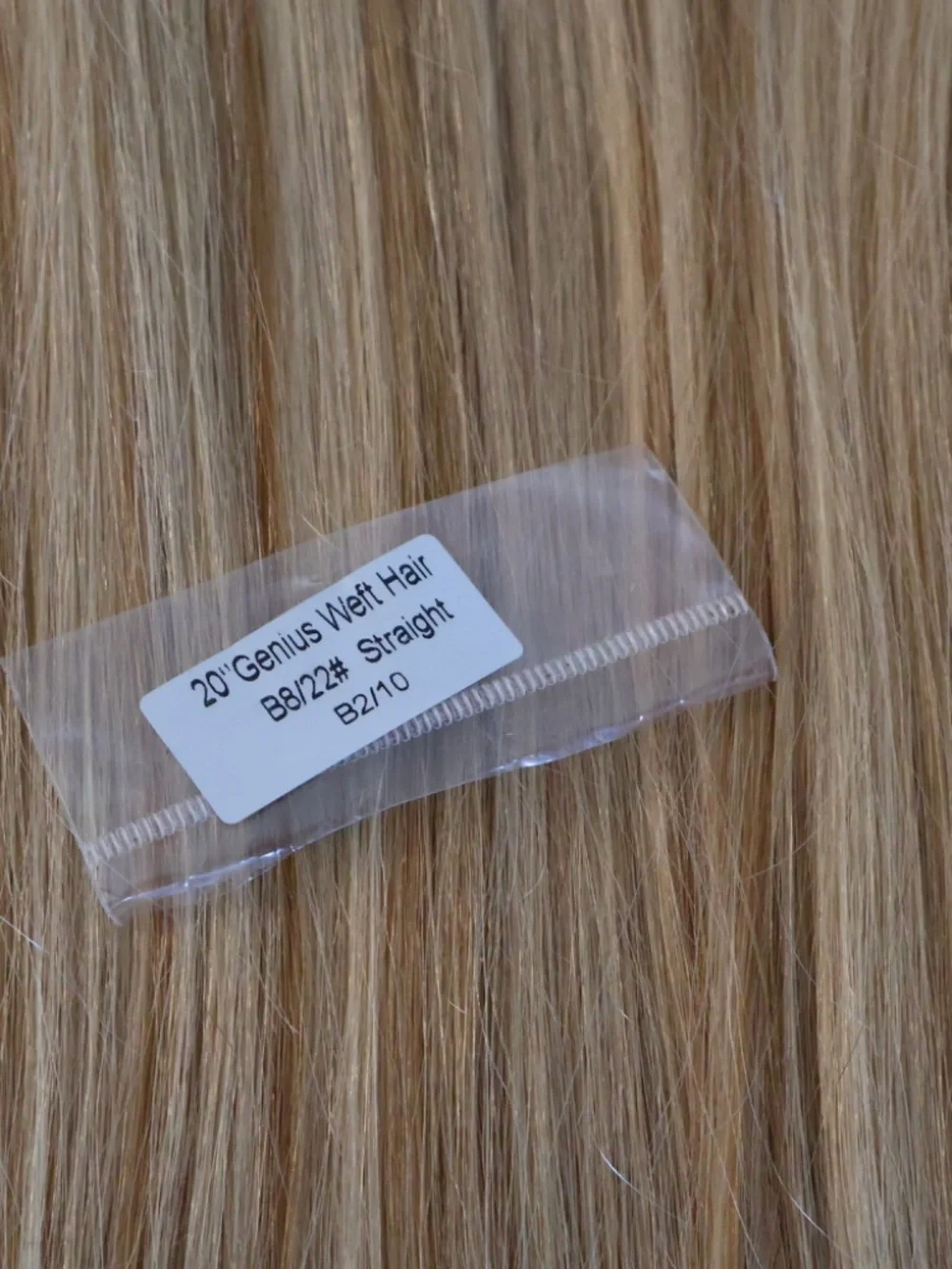 NEW 12A grade human hair genius weft rooted #8/#22 - 20in blonde extensions